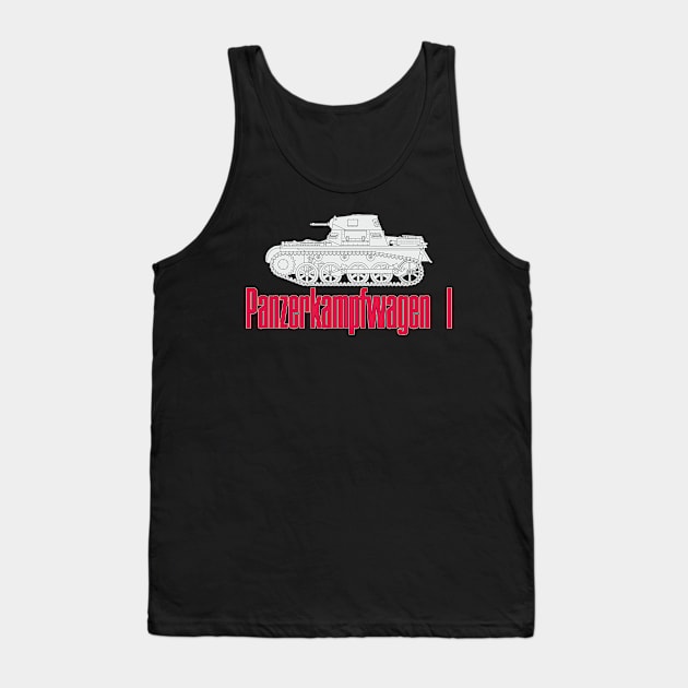 German light tank Pz-I Tank Top by FAawRay